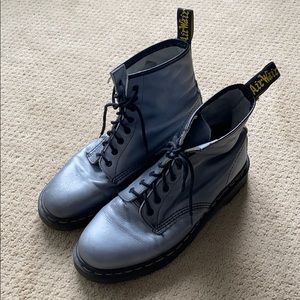 Silver Dr. Martens!  (Doc Martins!) men’s US10